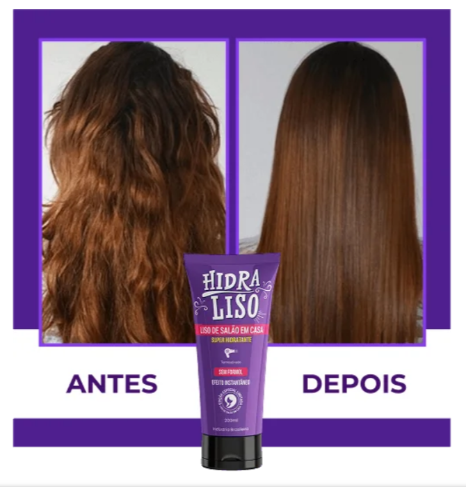 Hidraliso – 1 Progressiva + 1 Shampoo + 1 Termo Spray | Alisamento Sem Formol