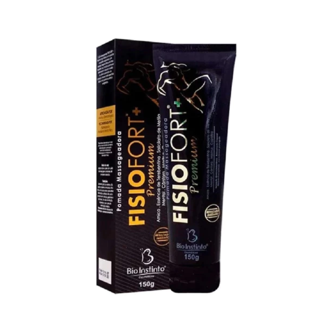 Pomada Massageadora Fisiofort Premium 150g Dor Coluna Joelho Articulações Alívio Muscular