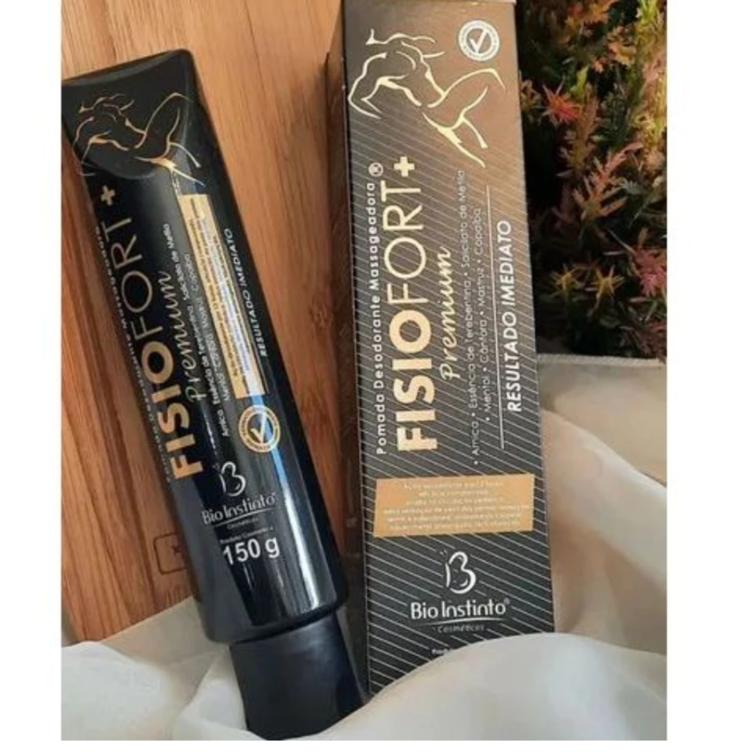 Pomada Massageadora Fisiofort Premium 150g Dor Coluna Joelho Articulações Alívio Muscular