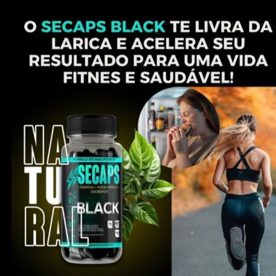 Secaps Black 60 Caps - Emagrecimento Saudável e Eficaz - Promoção Oficial