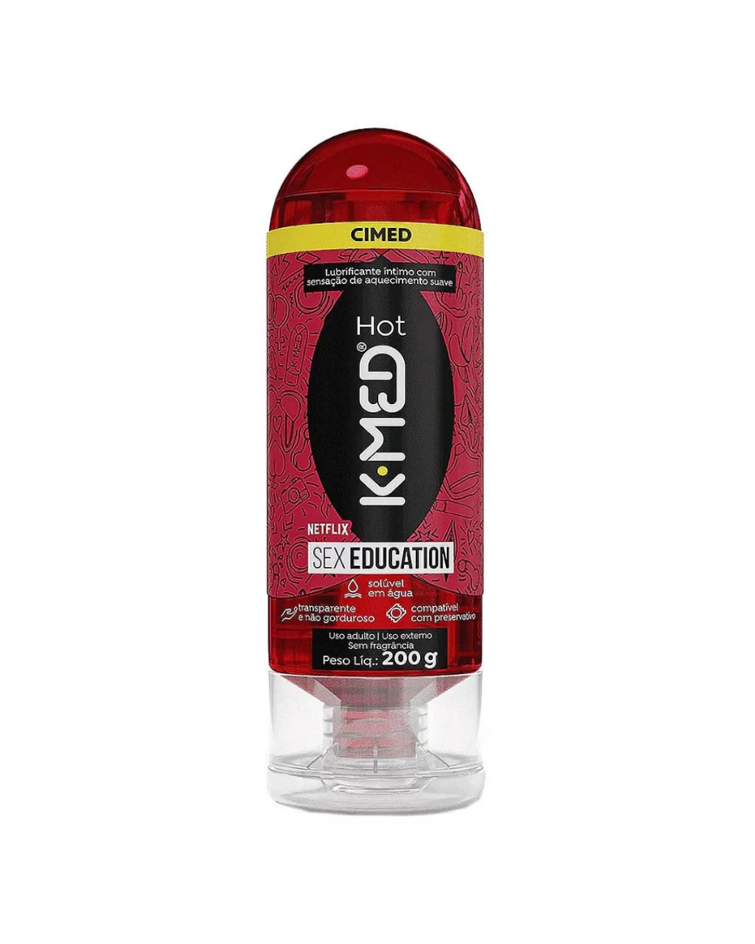 Gel LUBRIFICANTE Íntimo K-Med Hot 200g SENSAÇÃO QUENTE