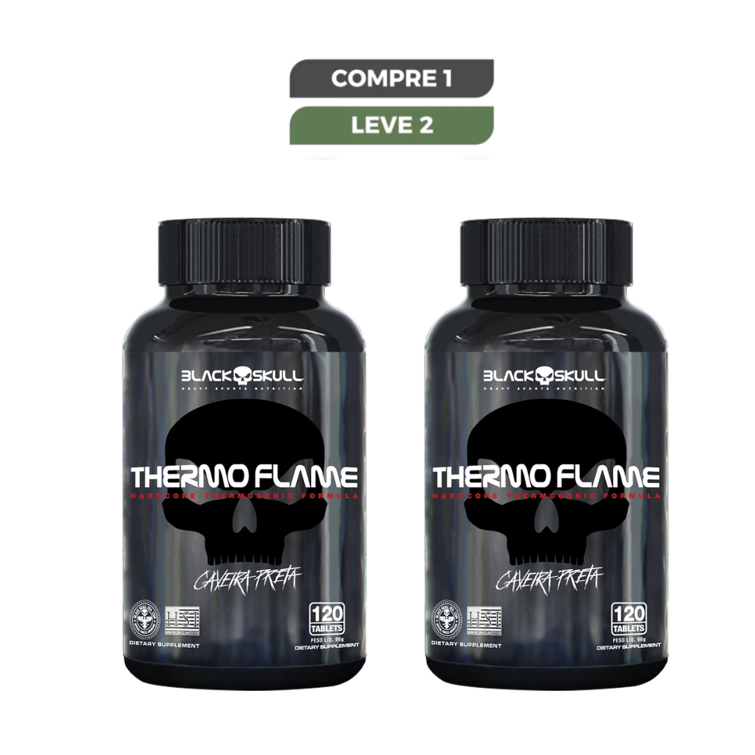 Thermo Flame 60 Cápsulas - Black Skull + Frete Grátis