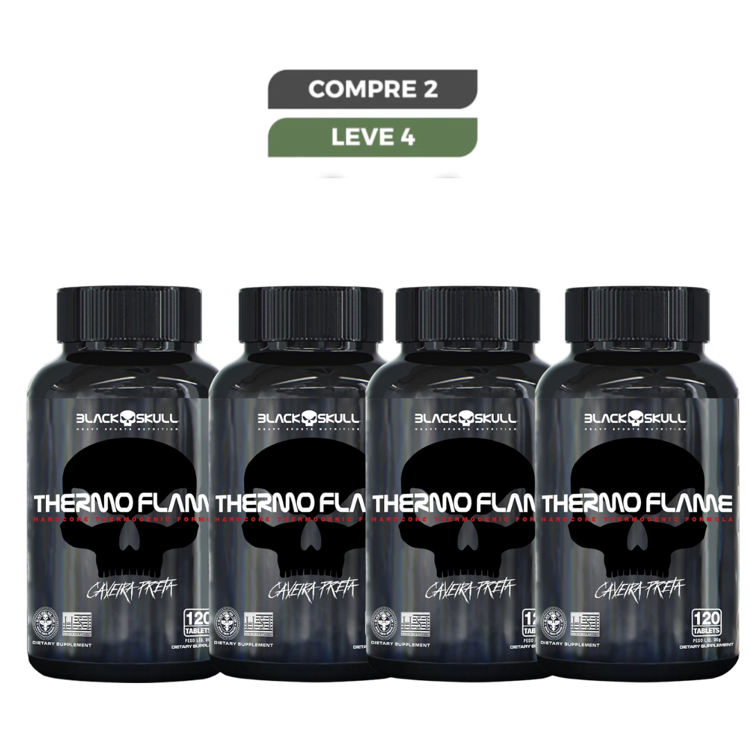 Thermo Flame 60 Cápsulas - Black Skull + Frete Grátis