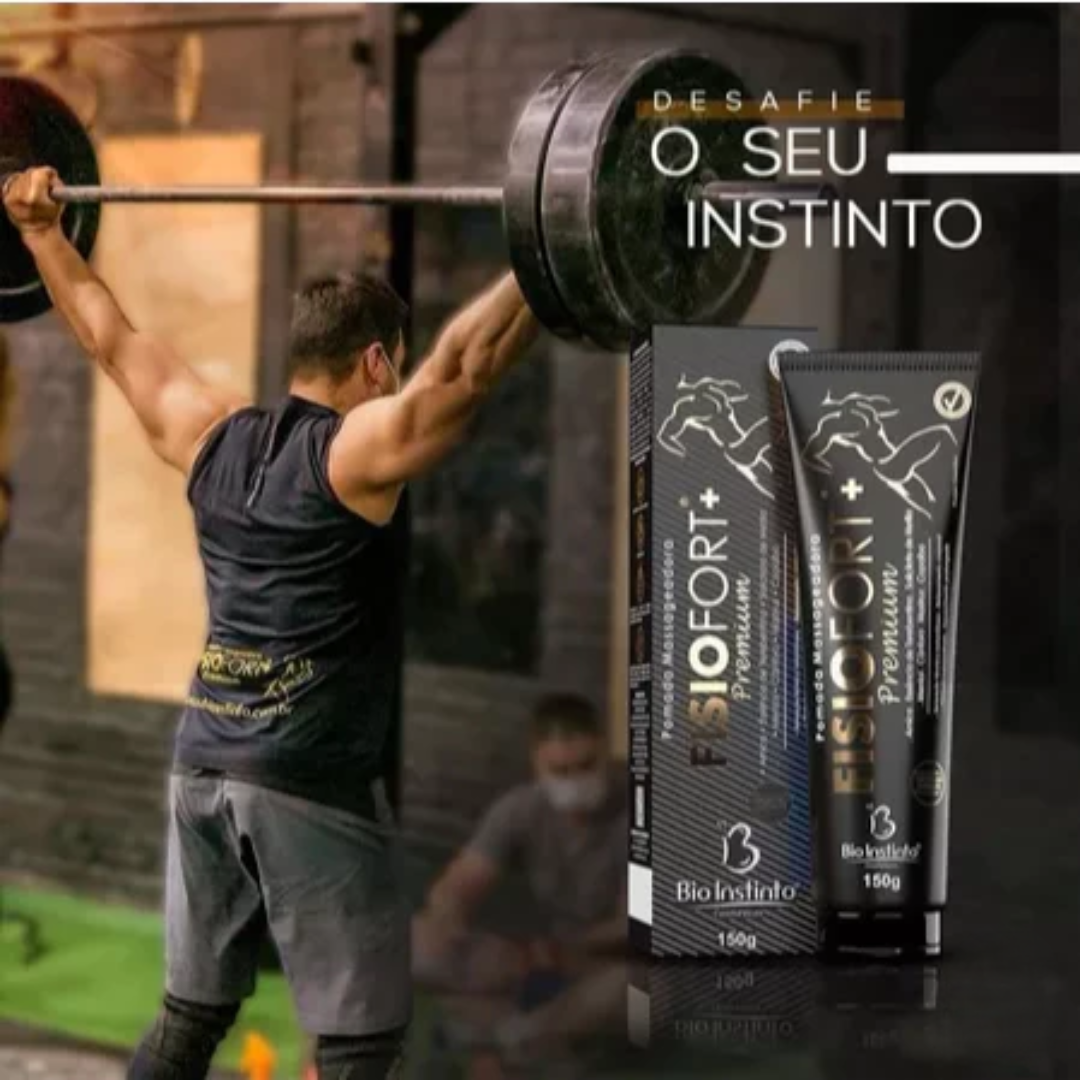 Pomada Massageadora Fisiofort Premium 150g Dor Coluna Joelho Articulações Alívio Muscular