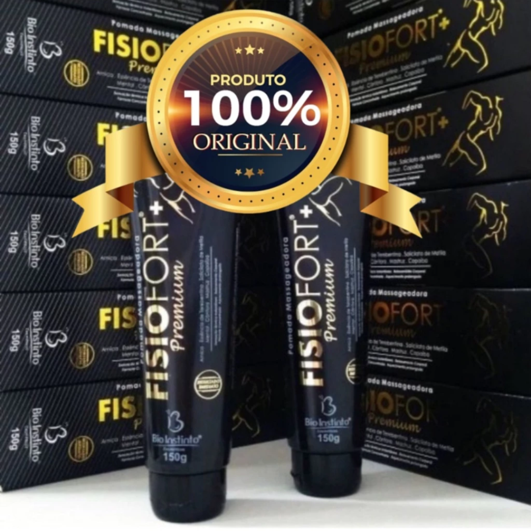 Pomada Massageadora Fisiofort Premium 150g Dor Coluna Joelho Articulações Alívio Muscular