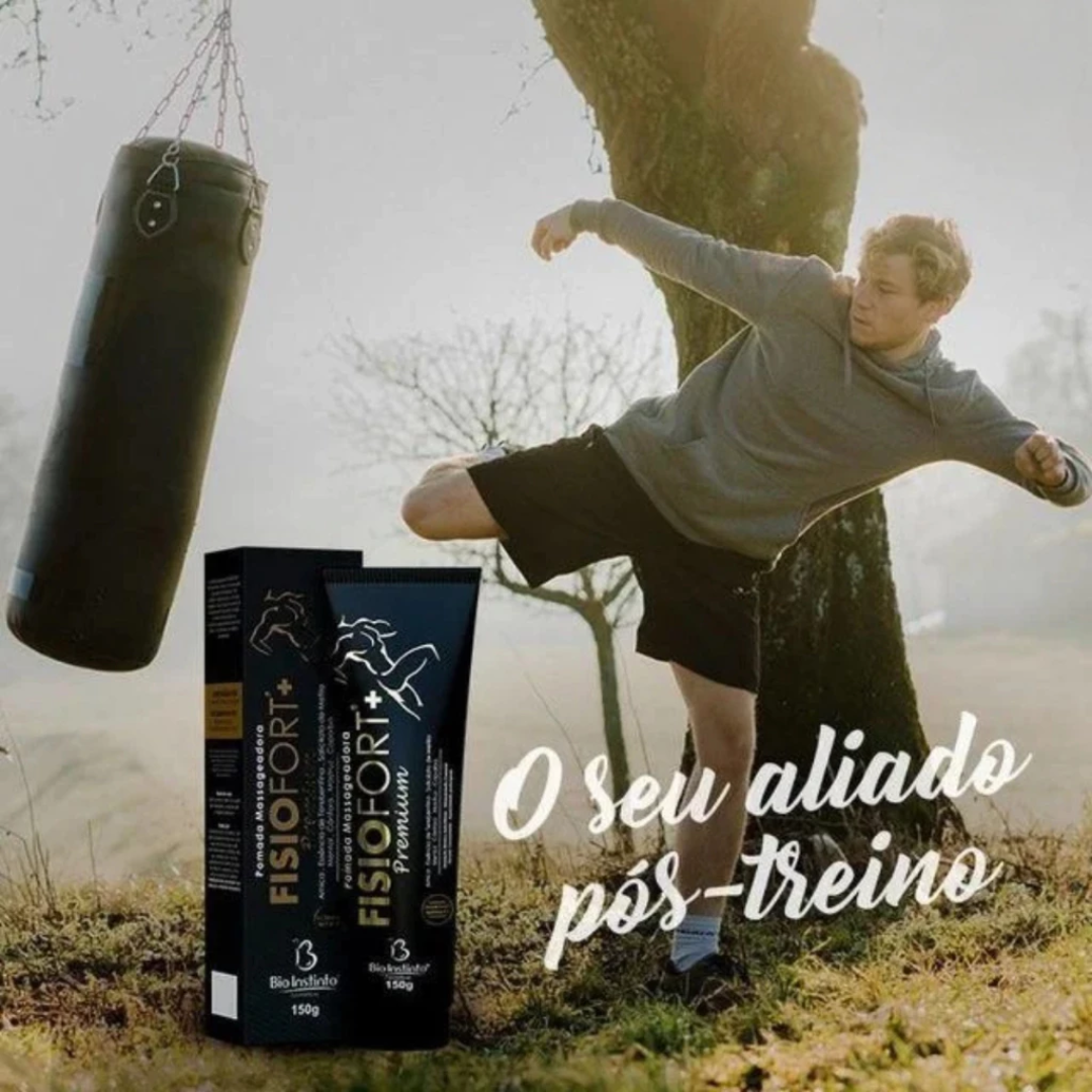 Pomada Massageadora Fisiofort Premium 150g Dor Coluna Joelho Articulações Alívio Muscular