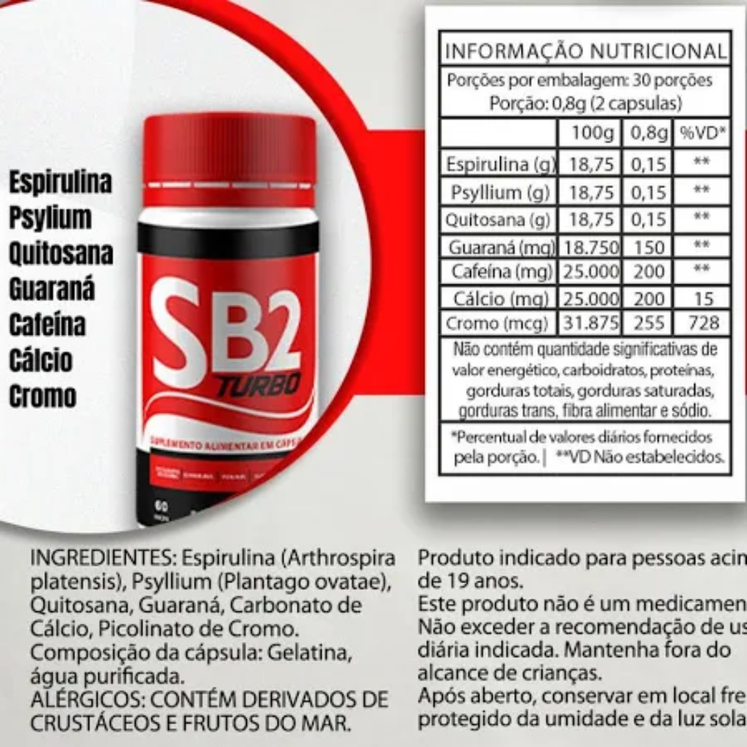 SB2 - Cápsulas - Fórmula Natural com 60 Unidades