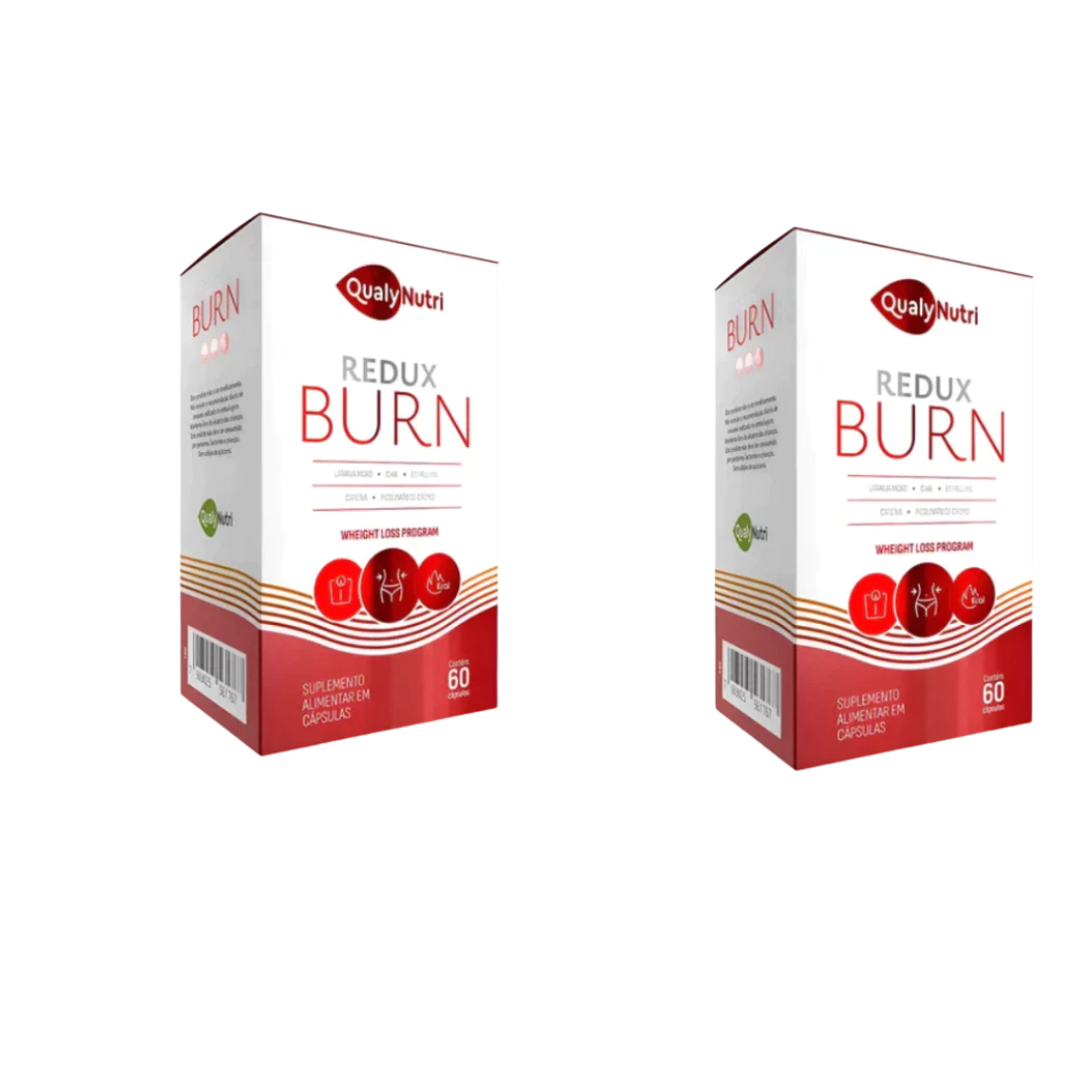 REDUX BURN C/60CÁPS LARANJA MORO CHIA SPIRULINA LARANJA MORO PICOLINATO DE CROMO E CAFEINA