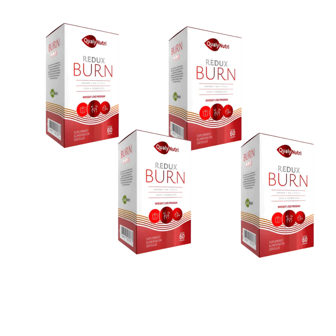 REDUX BURN C/60CÁPS LARANJA MORO CHIA SPIRULINA LARANJA MORO PICOLINATO DE CROMO E CAFEINA