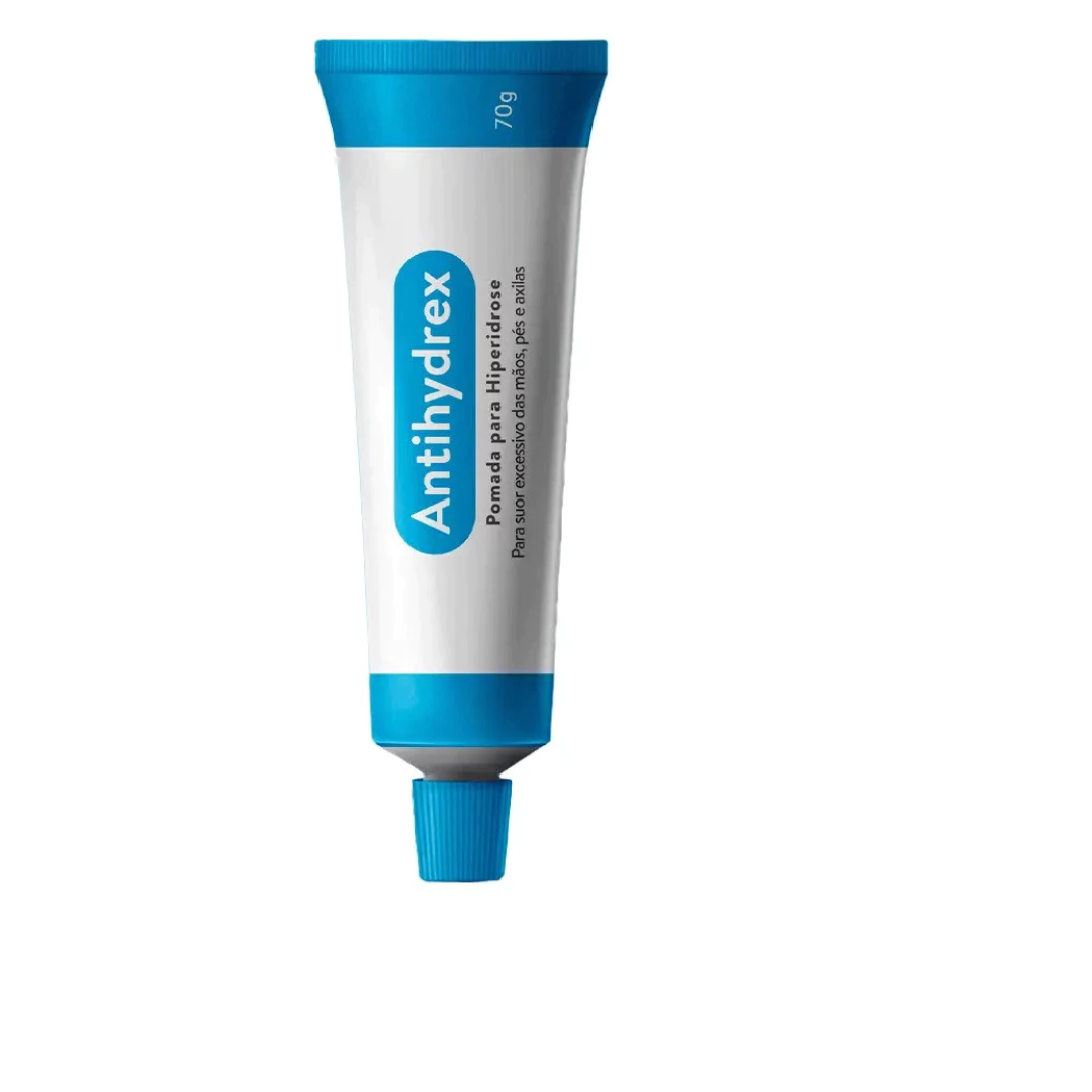 Antihydrex Pomada 70g Hiperidrose Bromidrose Suor Sudorose Chulé Pés Mãos Axilas Similar Antihydral