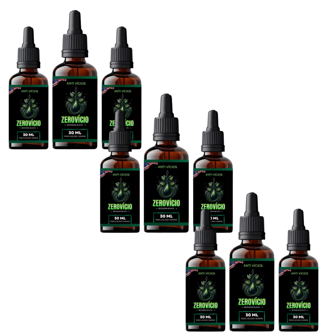 ZEROVICIO GOTAS ORIGINAL 100% NATURAL 30ML (03 UNIDADES)
