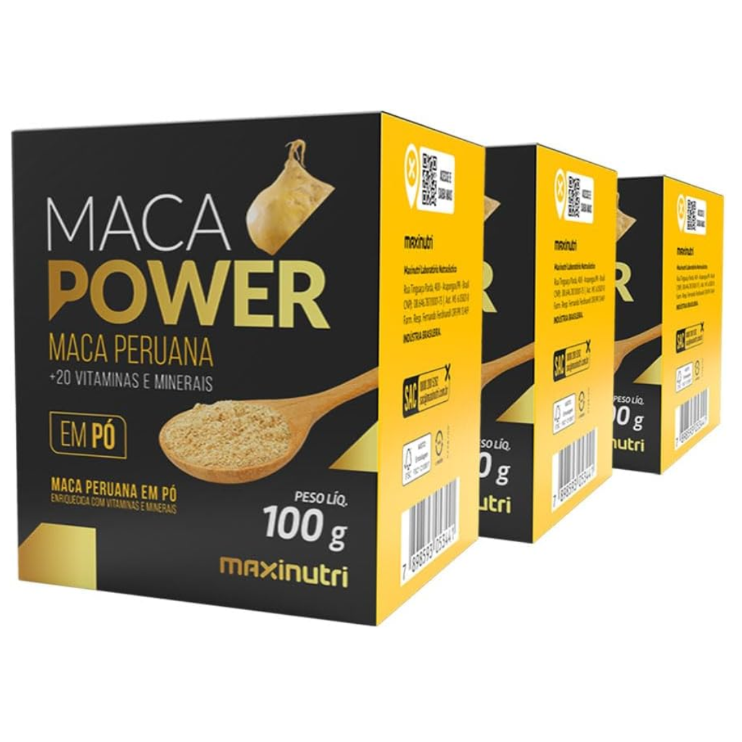 Maca Power em Pó 100g com Vitaminas e Minerais Maxinutri