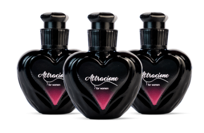 ATTRACIONE Desperte o desejo com três borrifadas do único perfume que possui o feromônio “magnético” ATTRACIONE