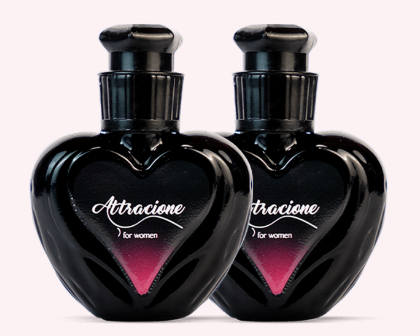 ATTRACIONE Desperte o desejo com três borrifadas do único perfume que possui o feromônio “magnético” ATTRACIONE