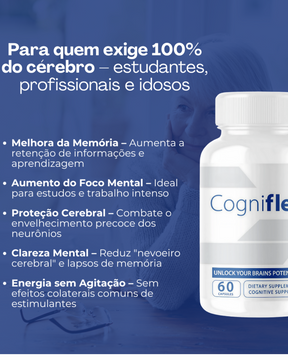 Cogniflex Original 60 Cápsulas - Encontre a Clareza Mental + Frete Grátis