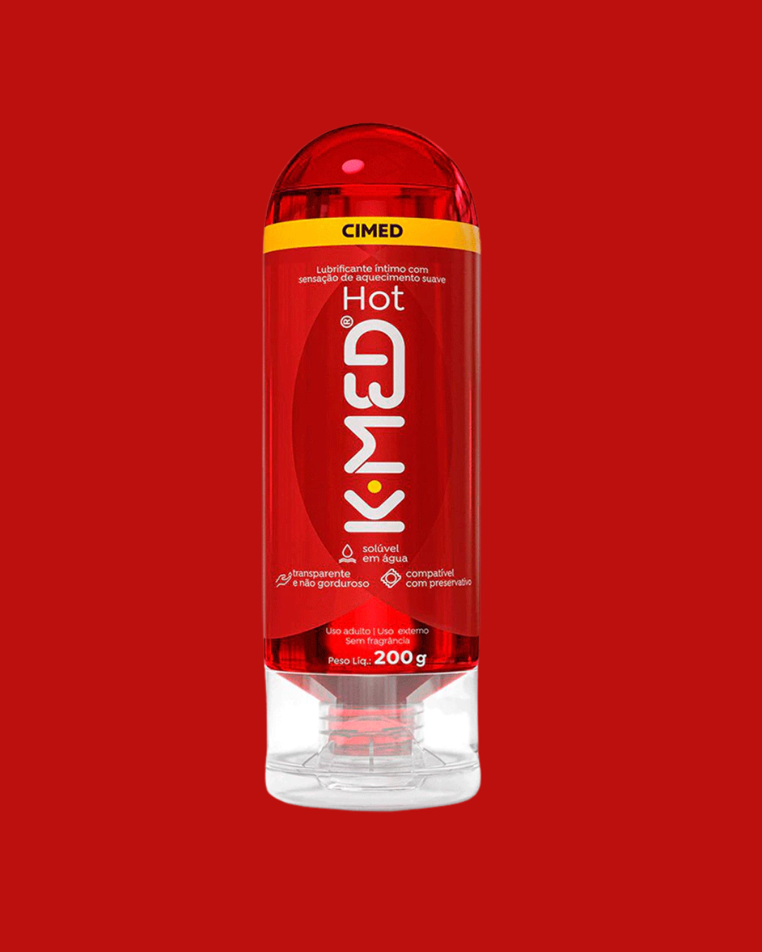 Gel LUBRIFICANTE  Íntimo K-Med Hot 200g  SENSAÇÃO QUENTE