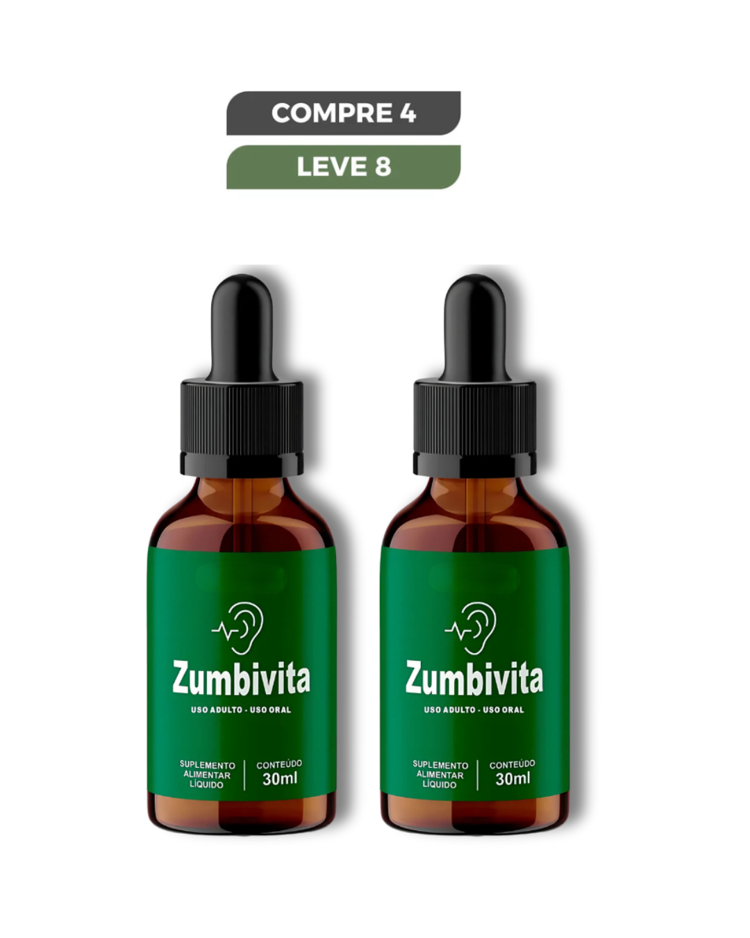 ZumbiVita Original 30ml - Saúde Auditiva e Alívio de Zumbidos - Frete Grátis