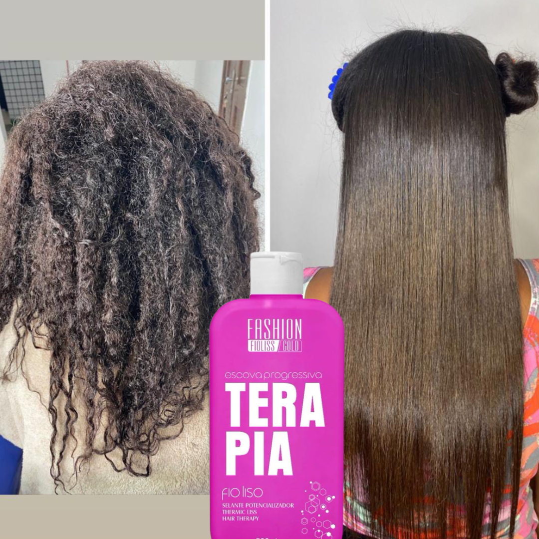 TERAPIA FIO LISO  Progressiva sem Formol  PROMOÇÃO SÓ HOJE 50% DE Desconto 500 ml - Terapia dos Fios - Beleza Radiante Cabelo Liso