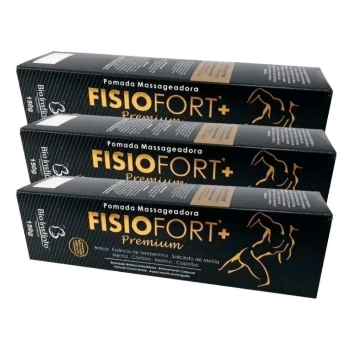 Pomada Massageadora Fisiofort Premium 150g Dor Coluna Joelho Articulações Alívio Muscular