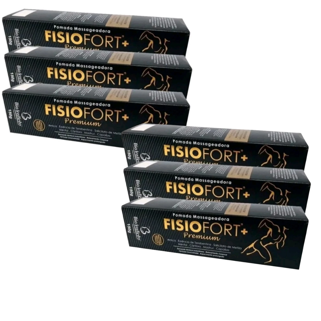 Pomada Massageadora Fisiofort Premium 150g Dor Coluna Joelho Articulações Alívio Muscular