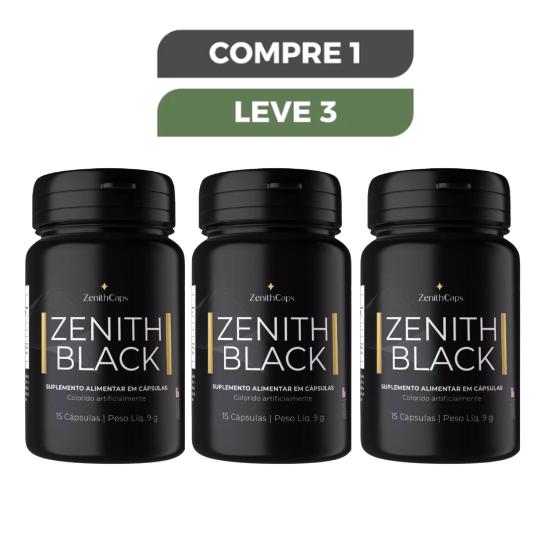ZENITH BLACK Suplemento  EMAGRECEDOR para Equilíbrio Alimentar e Energia LANÇAMENTO