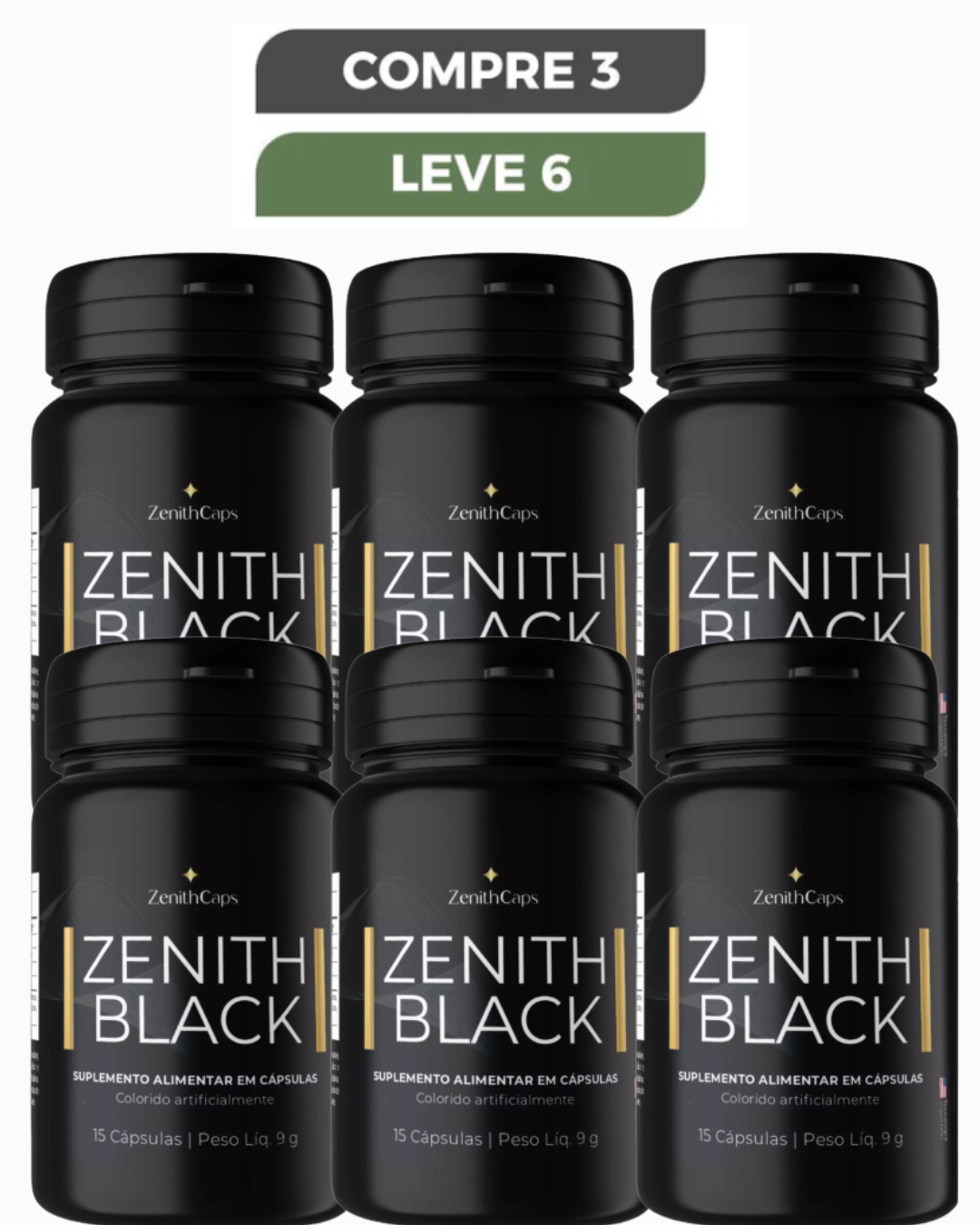 ZENITH BLACK Suplemento  EMAGRECEDOR para Equilíbrio Alimentar e Energia LANÇAMENTO