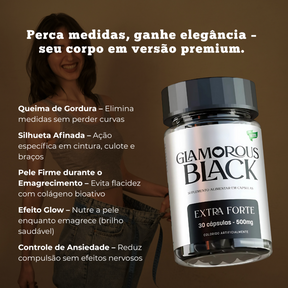 Glamorous Black Original 30 Cápsulas - Seu Aliado No Emagrecimento + Frete Grátis