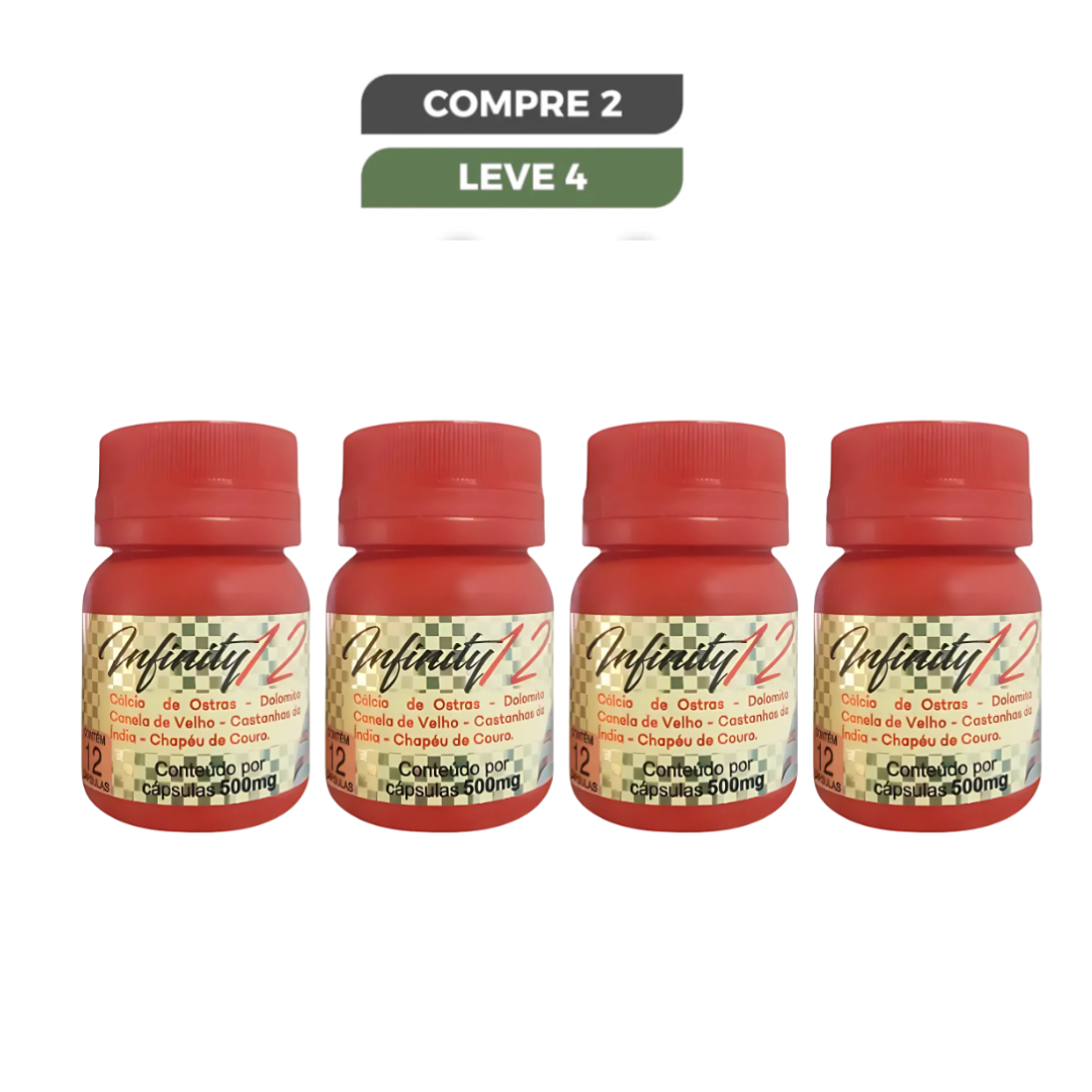 Infinity 12 Original 12 Cápsulas - Alívio de Dores e Redução de Inflamações + Frete Grátis