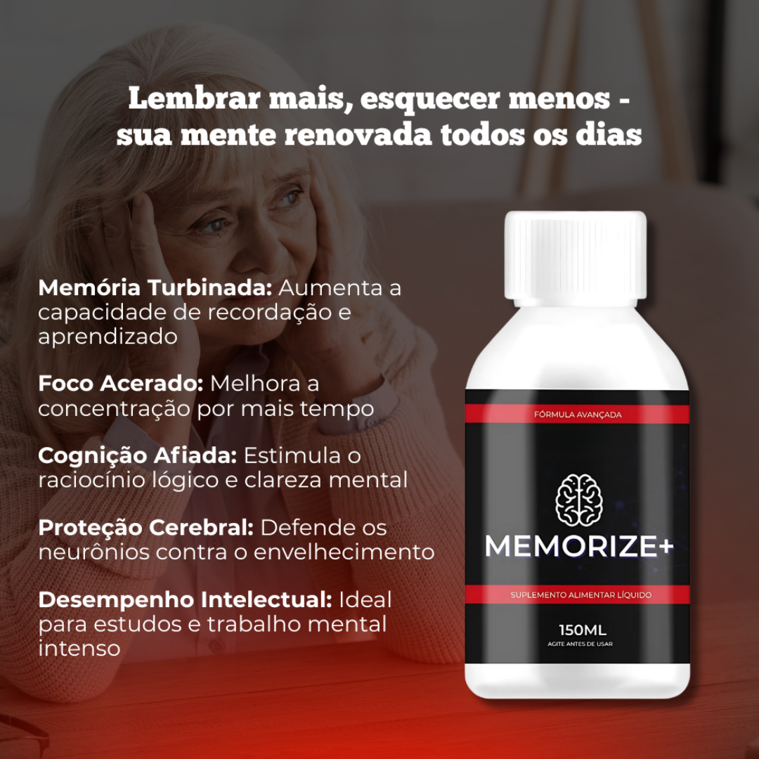 Memorize + Original 150ml - Fortaleça sua Memória + Frete Grátis