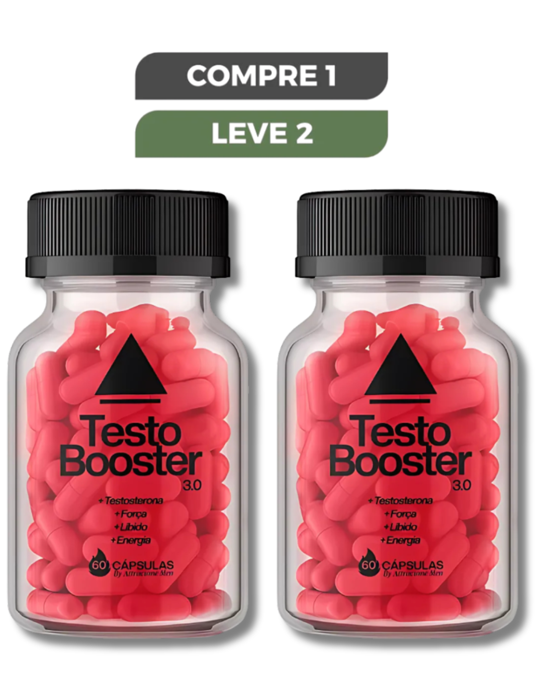 Testo Booster Original 60 Cápsulas - Mais Vitalidade Para sua Vida + Frete Grátis